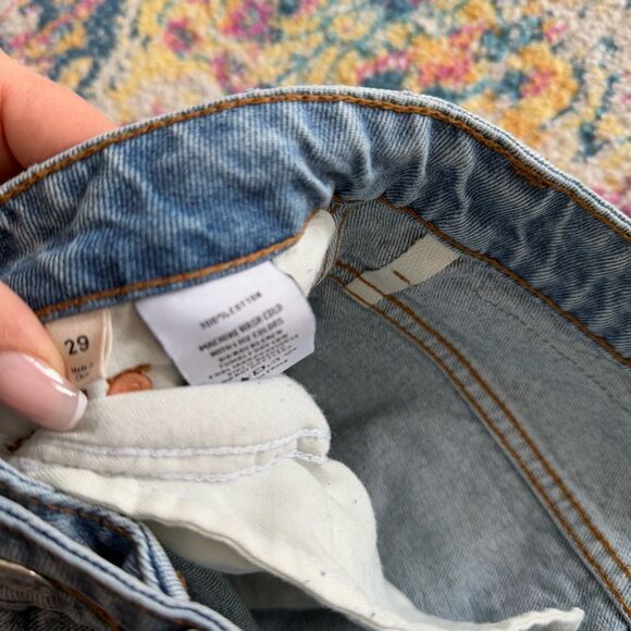 Revolve GRLFRND Sara Distressed high rise straight leg jeans in size 29 - Picture 10 of 12